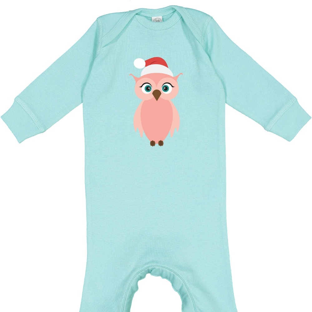 Kritter Christmas Owl Santa Baby Jumpsuit
